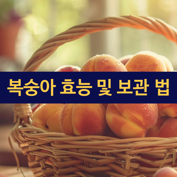  복숭아 효능 | 복숭아 칼로리 | 복숭아 보관법