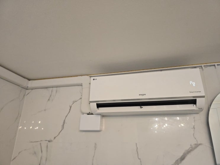  LG 2in1 실외기에 벽걸이 에어컨 추가 설치와 배관 커버 후기