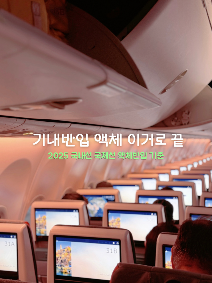  알쏭달쏭 비행기 기내반입 액체 용량 100ml 국내선 국제선 기준