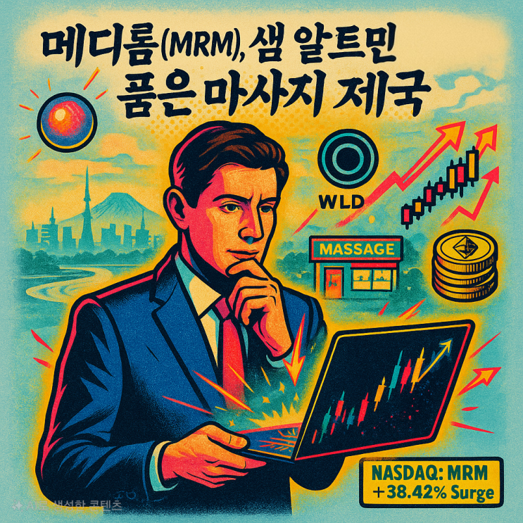  메디롬 헬스케어 테크놀로지스(ADR) 주가 (MRM 주식) 고객 피로 풀고 암호화폐(월드코인) 도 판다?