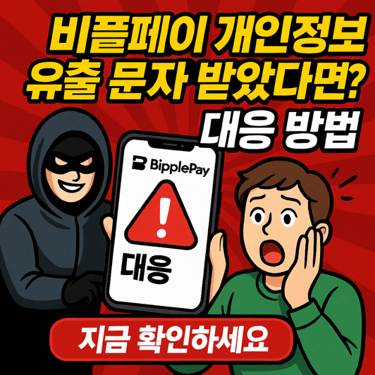  비플페이 개인정보 유출 문자 받았다면? 대응 방법 총정리