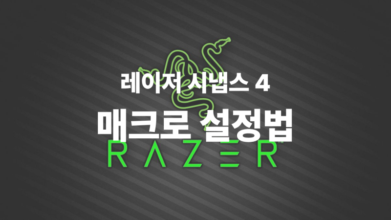 레이저 시냅스 4 매크로 설정법