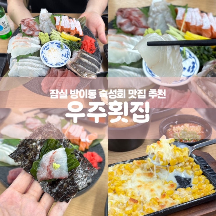  잠실 숙성회 맛집 추천 우주횟집 방이동 먹자골목 술집