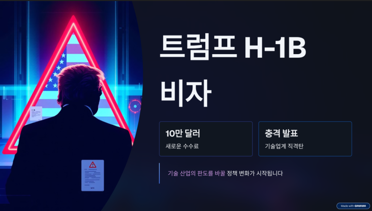 <b>트럼프 H-1B 비자</b> 10만 달러 수수료 부과, 단기 효과와 장기... 