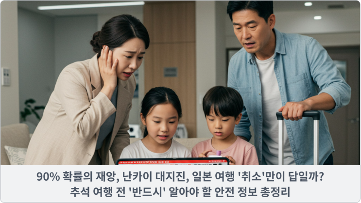  90% 확률의 재앙, 난카이 대지진: 일본 여행 '취소'만이 답일까? 추석 여행 전 '반드시' 알아야 할 안전 정보 총정리