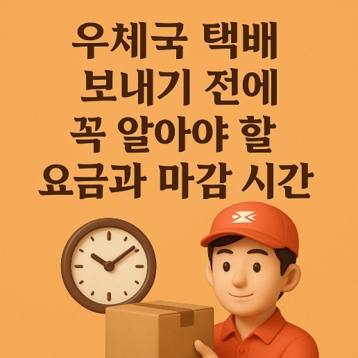  우체국 택배 보내기 전에 꼭 알아야 할 요금과 마감 시간