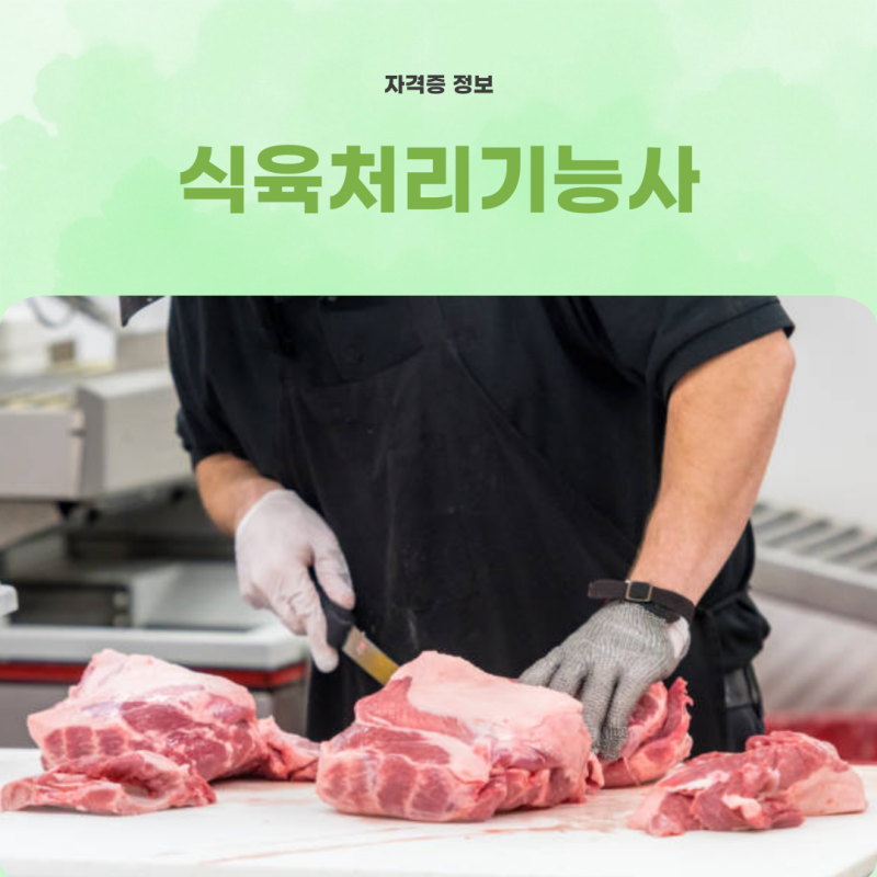 식육처리기능사 필기·실기 합격 꿀팁｜시험 일정·접수 방법 총정리