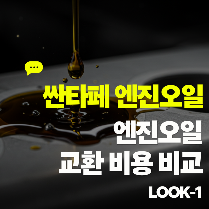 현대 싼타페 TM/MX5 엔진오일 교환 비용, 18만원 vs 6.7만원? 하이브리드는 4.8L로 더 경제적