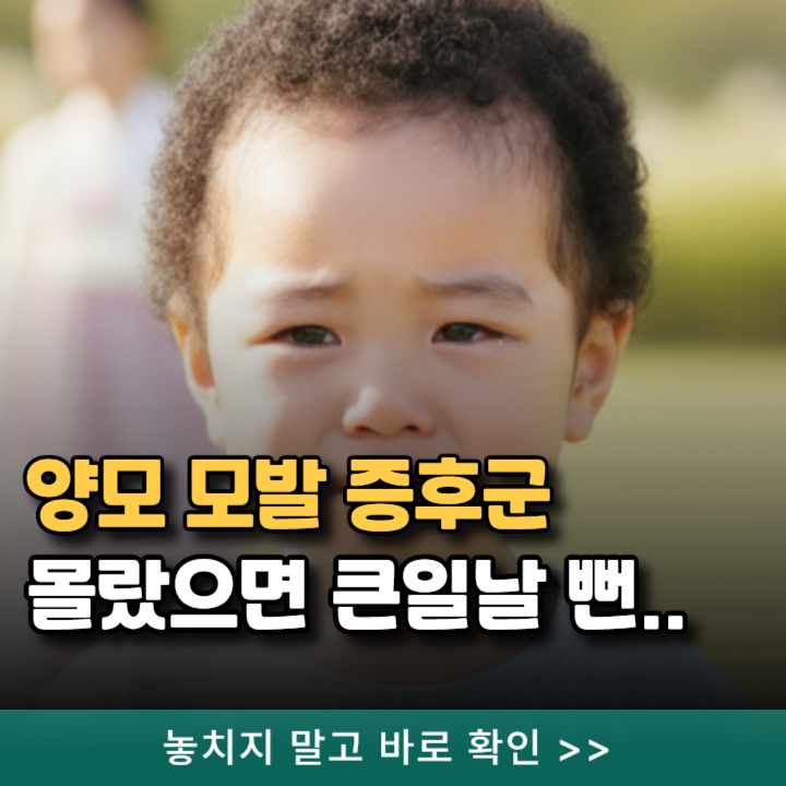  양모모발증후군 위험 신호 5가지, 몰랐으면 큰일날뻔..