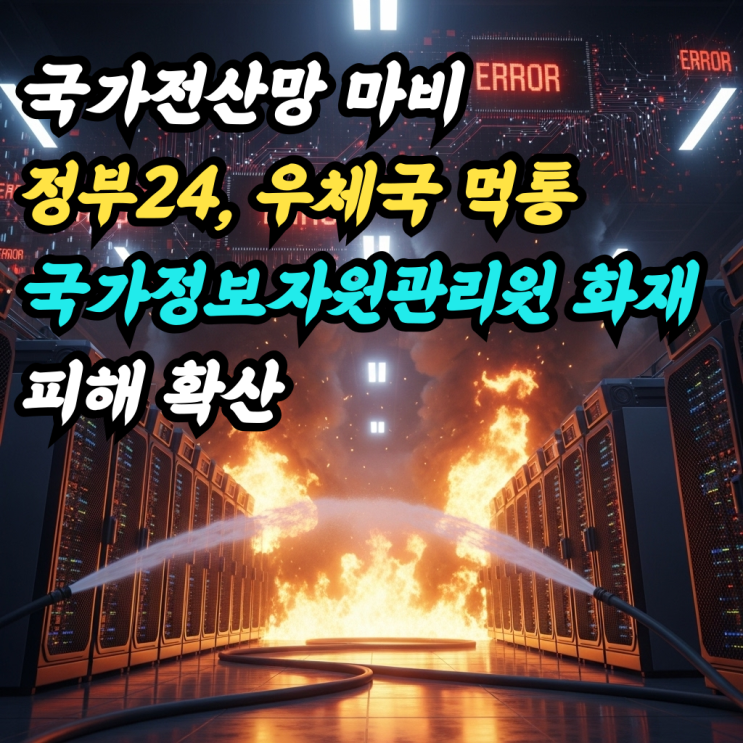 마비 정부24, 우체국 먹통 국가정보<b>자원</b>관리원 <b>화재</b> 피해 확산