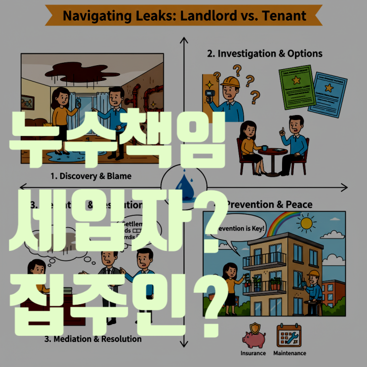 전세/월세 누수! 집주인 vs 세입자, 책임 소재 완벽 정리