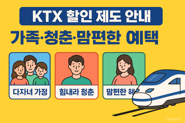  KTX 할인 꿀팁 총정리! 다자녀·청년·임산부도 알뜰하게 타는 방법