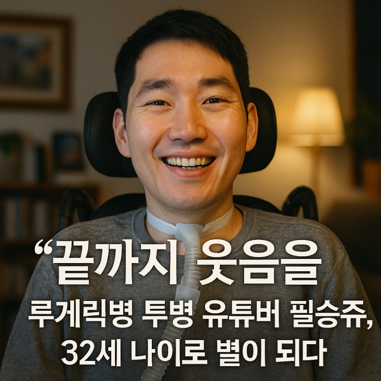 "끝까지 웃음을"…<b>루게릭병 투병 유튜버</b> 필승쥬, 32세 나이로... 