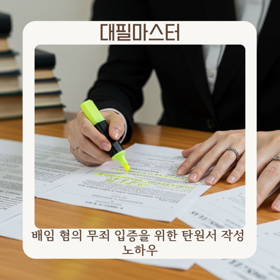 배임 혐의 무죄 입증을 위한 탄원서 작성 노하우