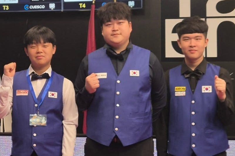 김도현, 15세 김현우 꺾고 세계선수권 4강 진출! '주니어 세계3쿠션선수권대회'
