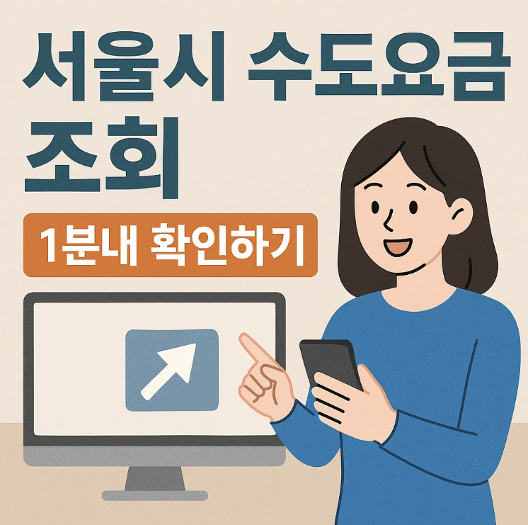서울시 수도요금 조회 1분내 확인하기