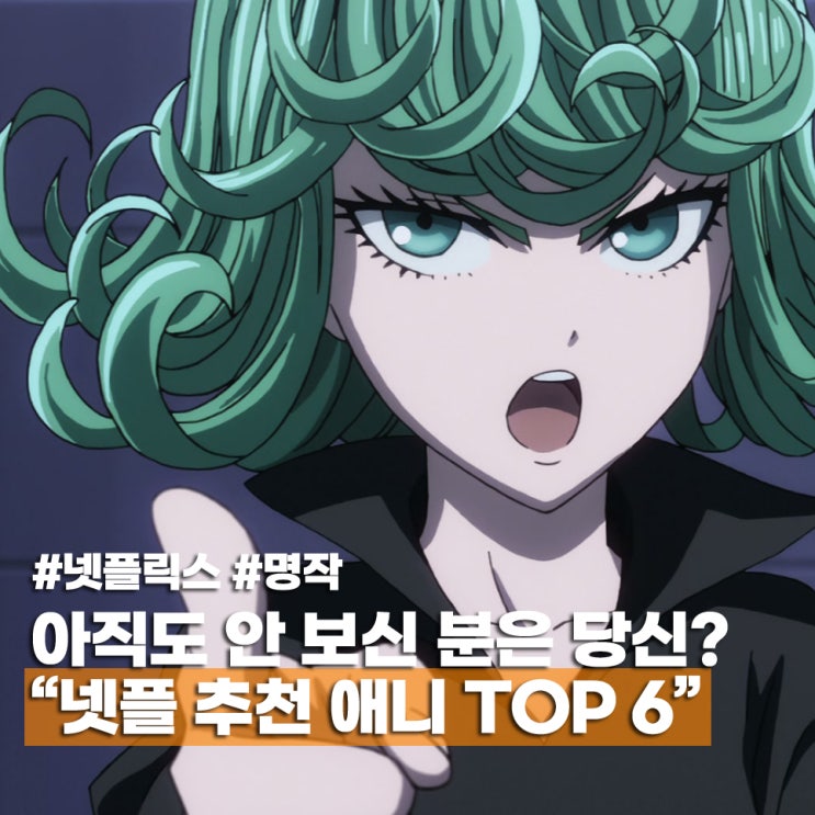  명작 애니 추천 넷플릭스 애니메이션 TOP 6