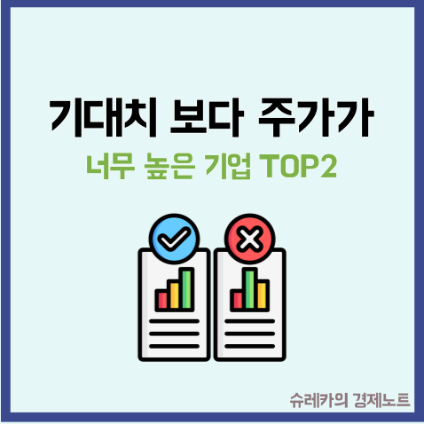  기대보다 너무 높은 주가를 형성한 기업 TOP2
