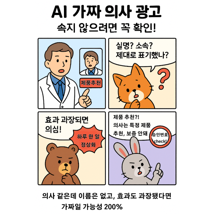   AI 가짜 의사 광고? 속지 않으려면 꼭 확인하세요!