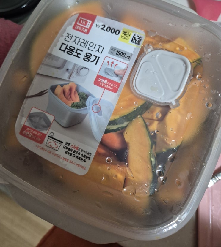 다이소 전자레인지 다용도 용기후기, 야채찜 다이어트