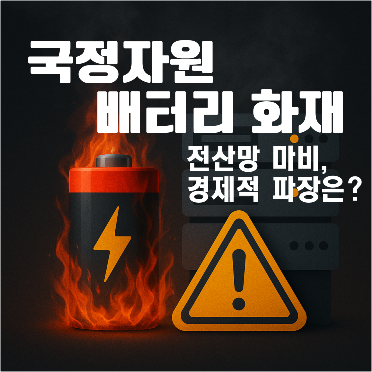 <b>국가</b>정보자원관리원 배터리 화재, 정부 <b>전산망 마비</b>가... 
