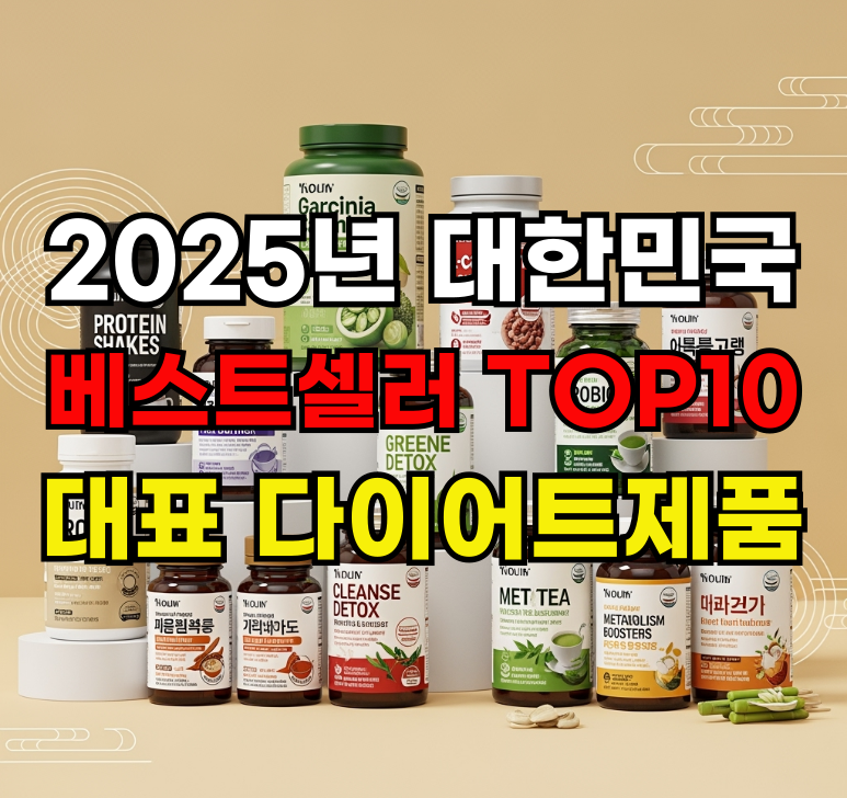 [다이어트] 2025 다이어트 보조제 추천 TOP10 | 가르시니아, 녹차카테킨 효과와 순위는?