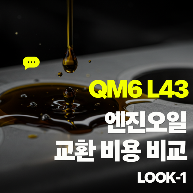르노삼성 QM6 L43 엔진오일 교환 비용, 12만원 vs 7만원? 공임나라가 가성비 최고