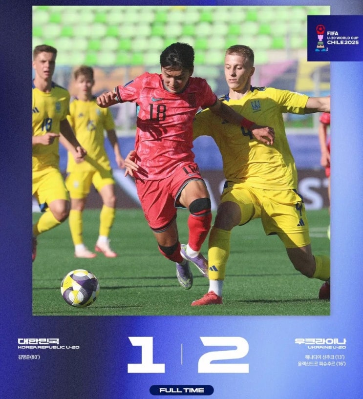 [대한민국 축구 국가대표팀] 2025 FIFA U-20 월드컵 조별리그... 