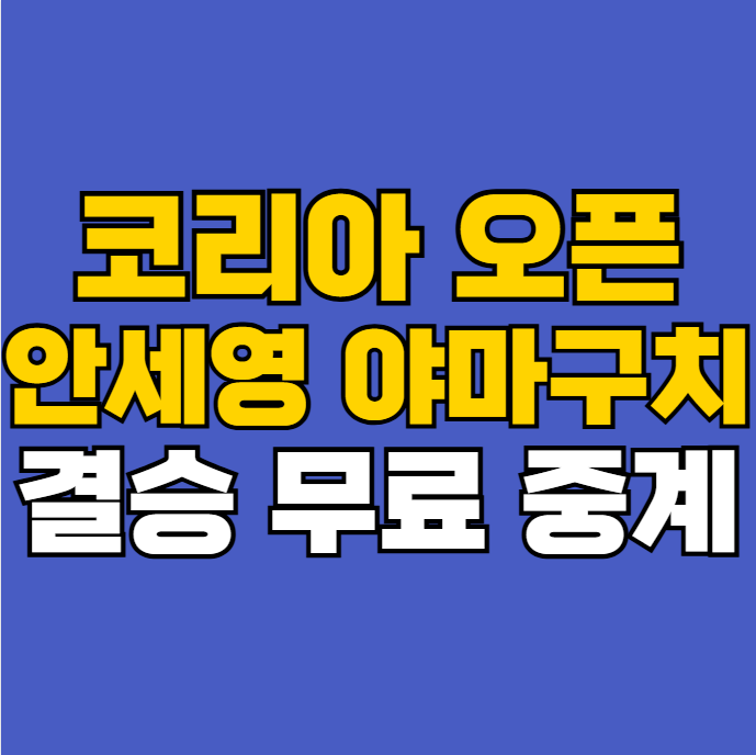 <b>안세영</b> 결승 무료 중계 방송... 단식 <b>야마구치 결승전</b> 일정... 