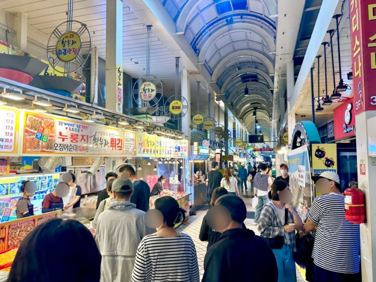  속초 중앙 재래 시장 맛집 튀김 포장 리스트 유료 주차장 ️