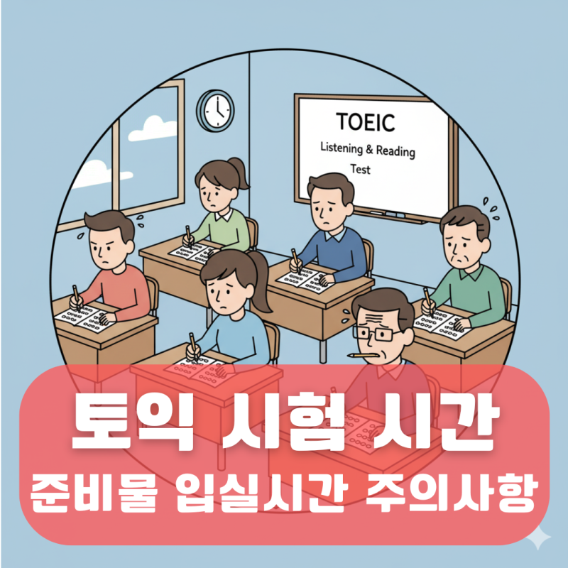 토익 시험 시간 및 준비물 TOEIC 입실시간 주의사항까지 정리