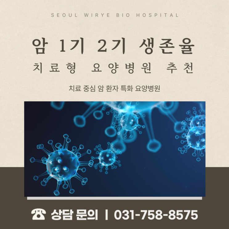  암 1기 2기 생존율, 치료형 요양병원 추천