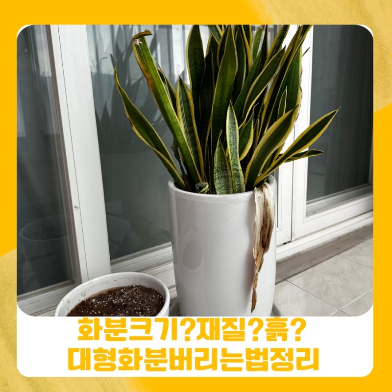 대형화분 버리는법 크기 종류 흙에 따라 분류해서 버려요.
