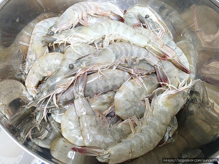 농라 여수밤바다 돼새우 에어프라이어 새우 소금구이