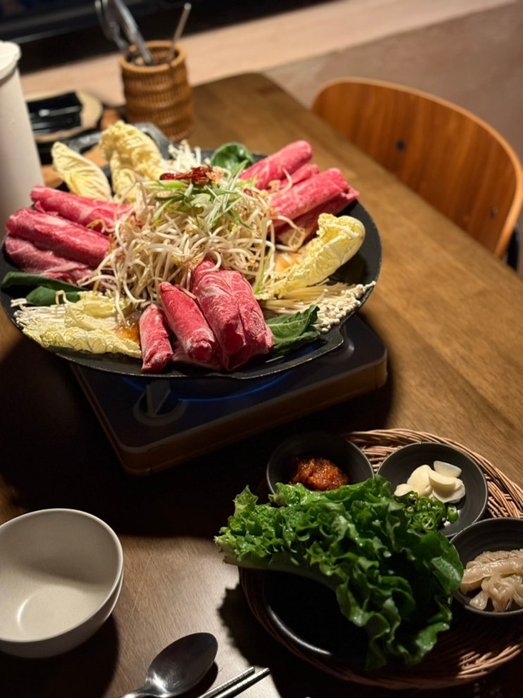  동명동맛집 한우 소불고기 한상 단하나