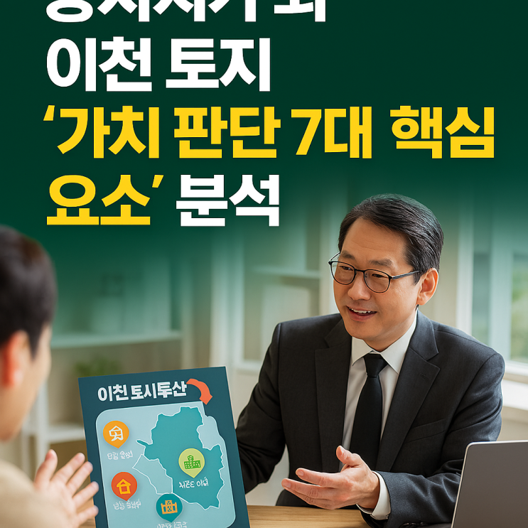  "진정한 이천 토지 가치는 따로 있다! '공시지가 착시'를 벗어나 '미래를 읽는 핵심 포인트'는?"
