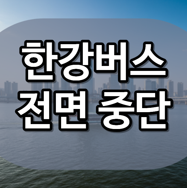 <b>한강버스</b> 전면 중단: 기술적 결함과 <b>안전성</b> 확보를 위한... 
