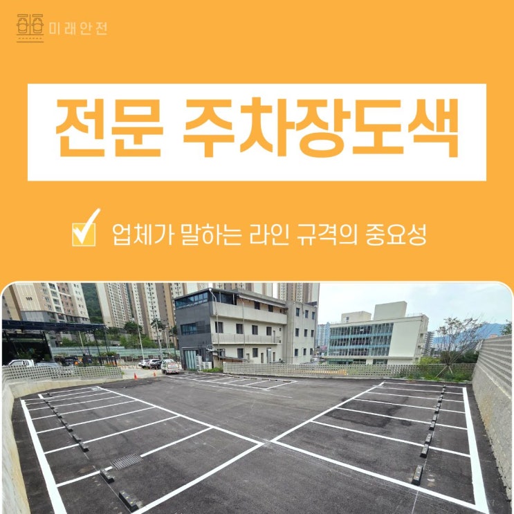  전문 주차장도색 업체가 말하는 라인 규격의 중요성