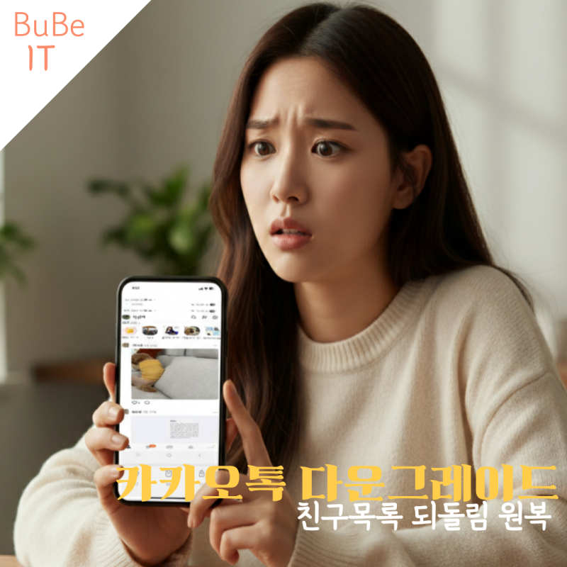 카카오톡 구버전 다운그레이드 할 필요X 친구목록 되돌림 원복