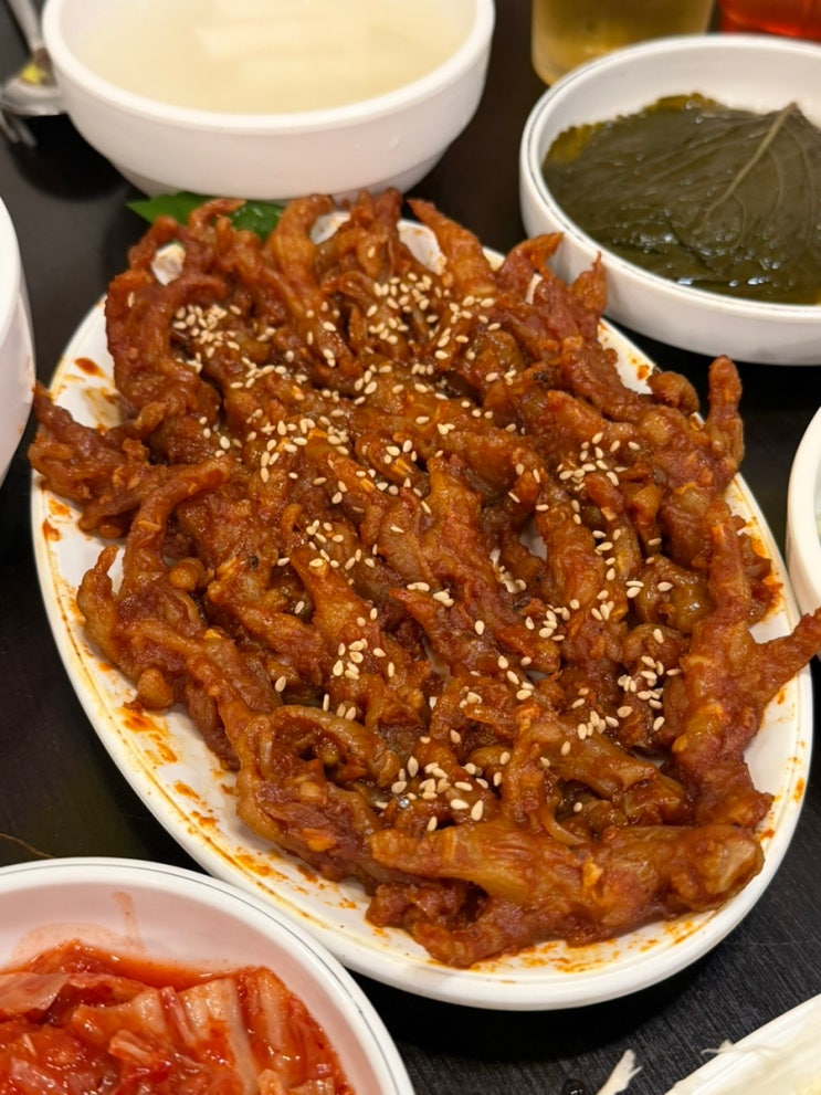  송내닭발 맛집 <얌얌불닭발> | 불맛 가득한 닭발 & 오돌뼈 주먹밥 세트