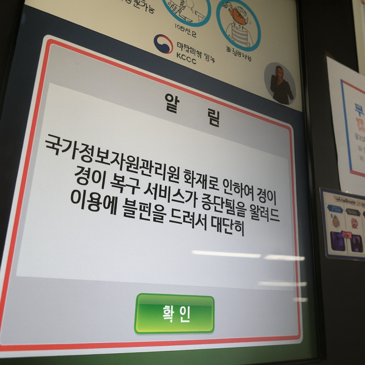 <b>국정자원 화재</b> 정부서비스 <b>복구</b>현황 9월29일 기준 39개 정상화