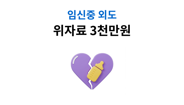  임신중외도 위자료 3천만원 받는 방법