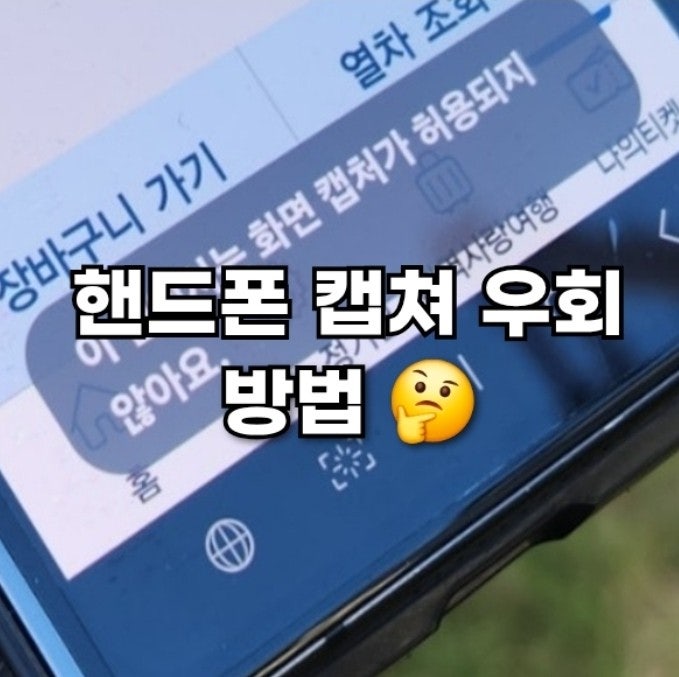  안드로이드 핸드폰 캡쳐 방지 해제 방법