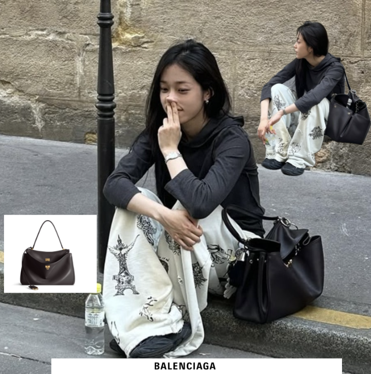  인기 급상승 노윤서 30대 명품백 발렌시아가 가방 로데오 미듐