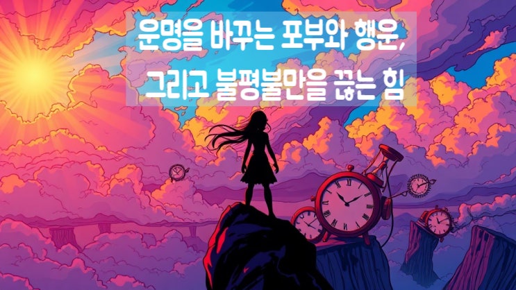  운명을 바꾸는 포부와 행운, 그리고 불평불만을 끊는 힘