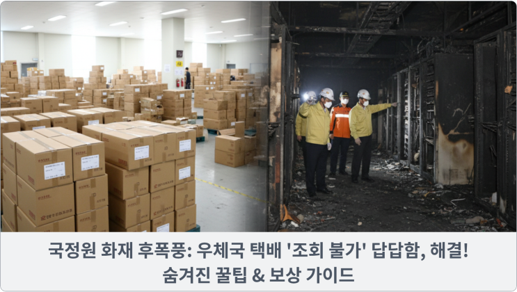 국정원 화재 후폭풍: 우체국 택배 '조회 불가' 답답함, 해결! 숨겨진 꿀팁 & 보상 가이드