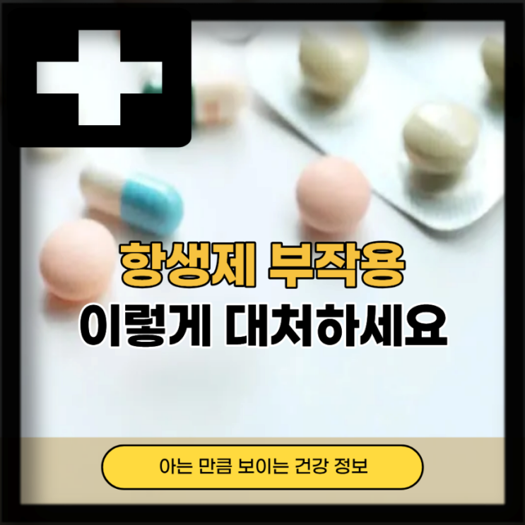  항생제 부작용 복통 붓기 항생제 설사 대처