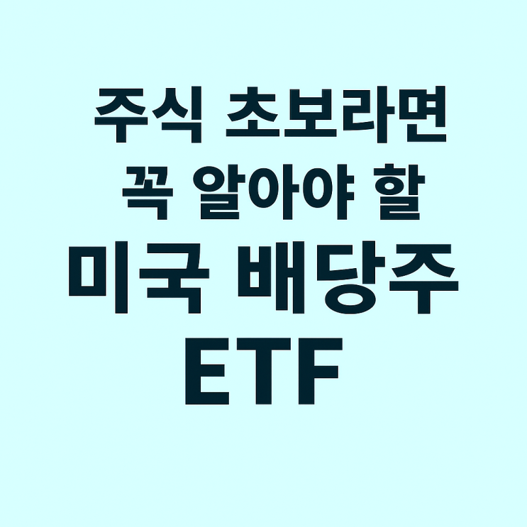 주식 초보라면 필독! 우리는 왜 미국 배당주 ETF에 투자해야 할까?