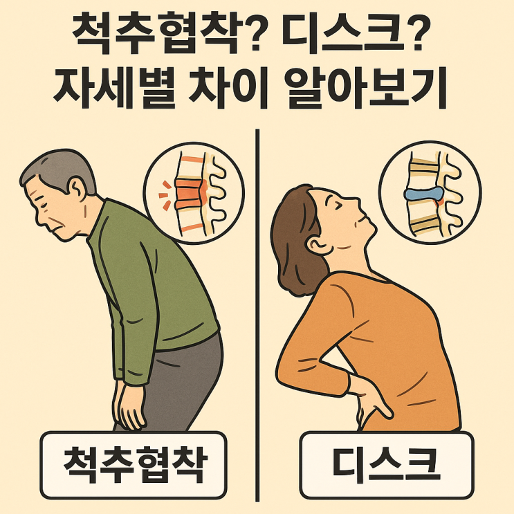  척추협착증, 허리 디스크 자세별 차이 알아보