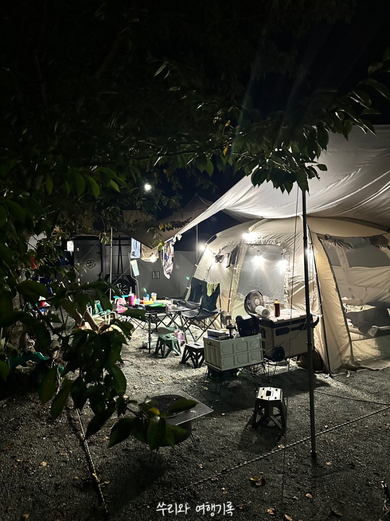 38: 2박 3일 남해 가족 캠핑 여행, 무료 갯벌체험이 가능한 바다뷰 남파랑 캠핑장 2번
